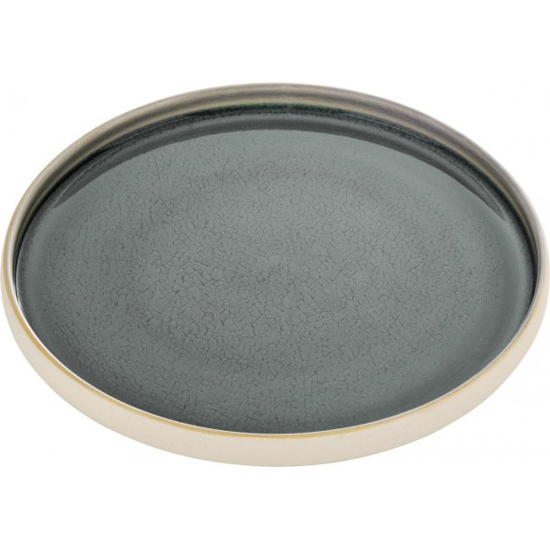 Stentjstallerken Nara gr/hvid  27 cm.  