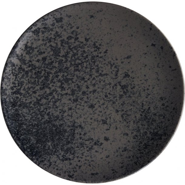 Sandstone tallerken sort � 23 cm.  