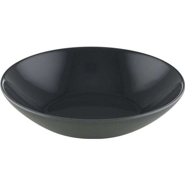 Sandstone tallerken sort dyb � 18 cm.  