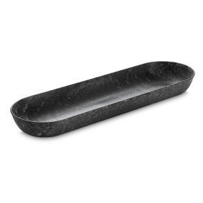 Luups fad oval sort 53x16 cm.  