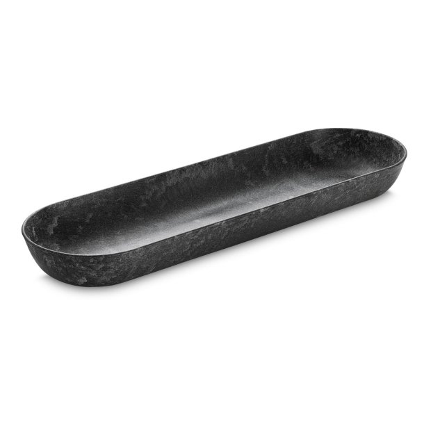 Luups fad oval sort 53x16 cm.  