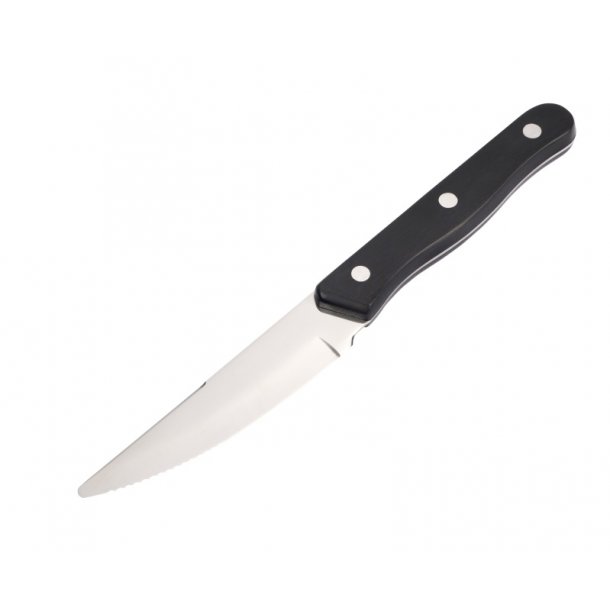 Grillkniv med sort skaft 24,7 cm.  