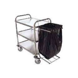 Affaldsstativ til vogn rustfri 110 L  