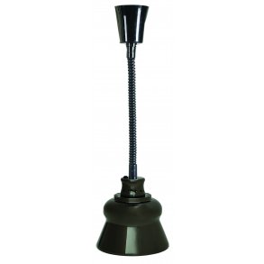 Varmelampe sort emaljeret excl. pre  