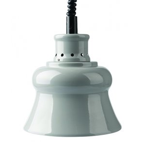 Varmelampe lys gr emaljeret excl. pre  