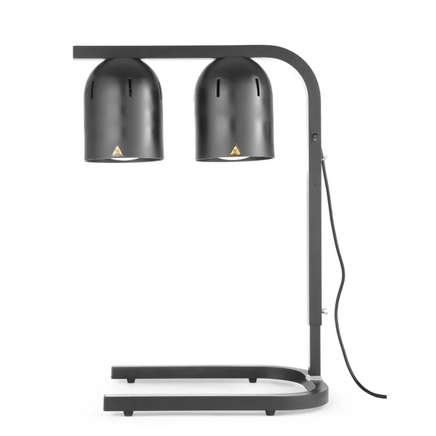 Varmelampe bordmodel med 2 lamper sort  