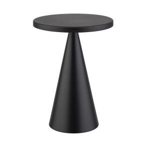 Bordlampe Cone sort metal genopladelig  