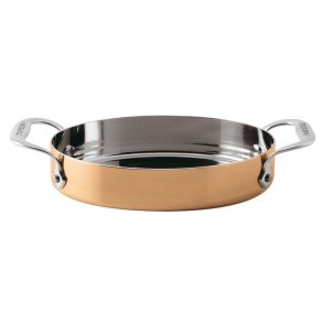 Sautepande kobber mini oval 17x13x3 cm.  