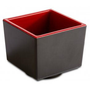 HV skl melamin sort/rd 7,5x7,5x6,5 cm.  