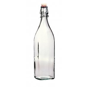 Vandflaske patent klar glas 1 liter    