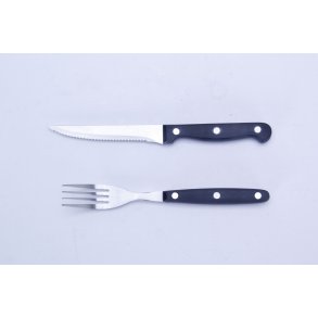 Grillkniv sort skaft 21,6 cm  