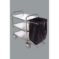 Affaldsstativ til vogn rustfri 110 L  