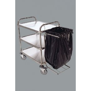 Affaldsstativ til vogn rustfri 110 L  