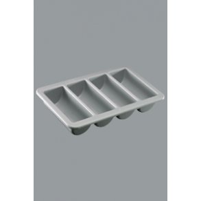 Bestikkasse 4 rum gr plast 53,0x32,5 cm  