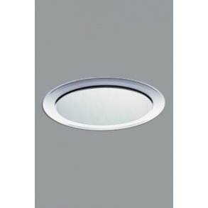 Fad med fane Oval Rustfri 37x24 cm  