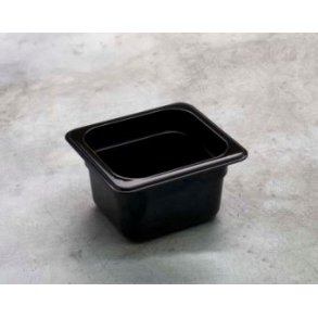 Kantine sort polycarbonat 1/6 GN x 100mm  