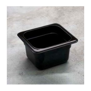 Kantine sort polycarbonat 1/6 GN x 150mm  