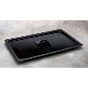 Kantinelg sort polycarbonat 1/1 GN    