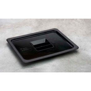 Kantinelg sort polycarbonat 1/2 GN    