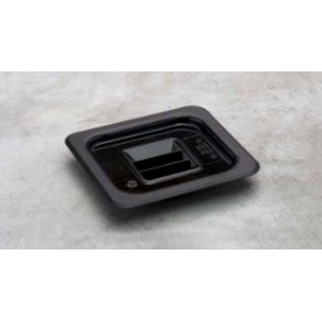 Kantinelg sort polycarbonat 1/6 GN    