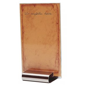 Menukortholder rustfri flad    