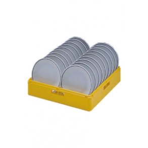 Opvaskekurv tallerken gul 50x50 cm  