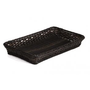 Brdkurv plast sort/brun 2/3 GN 100 mm.  