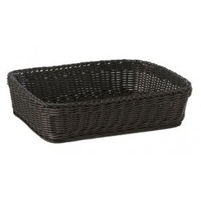Brdkurv plast sort rekt. 40x30x10 cm. Polypropylen 